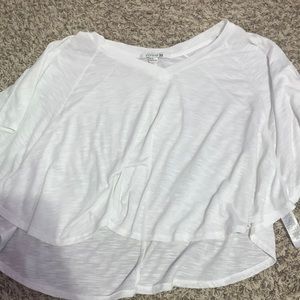 Sheer white cover up shirt